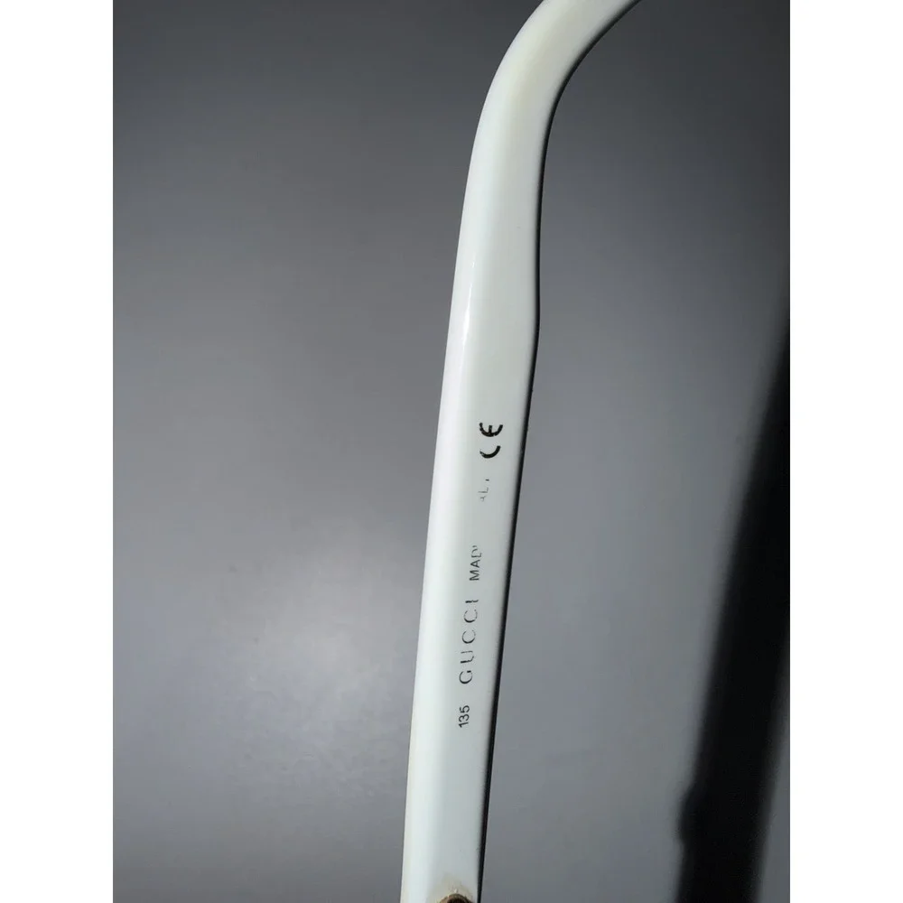 Gucci GG 2568 PR8 Black White Rectangular Eyeglasses Frames ONLY Made in Italy